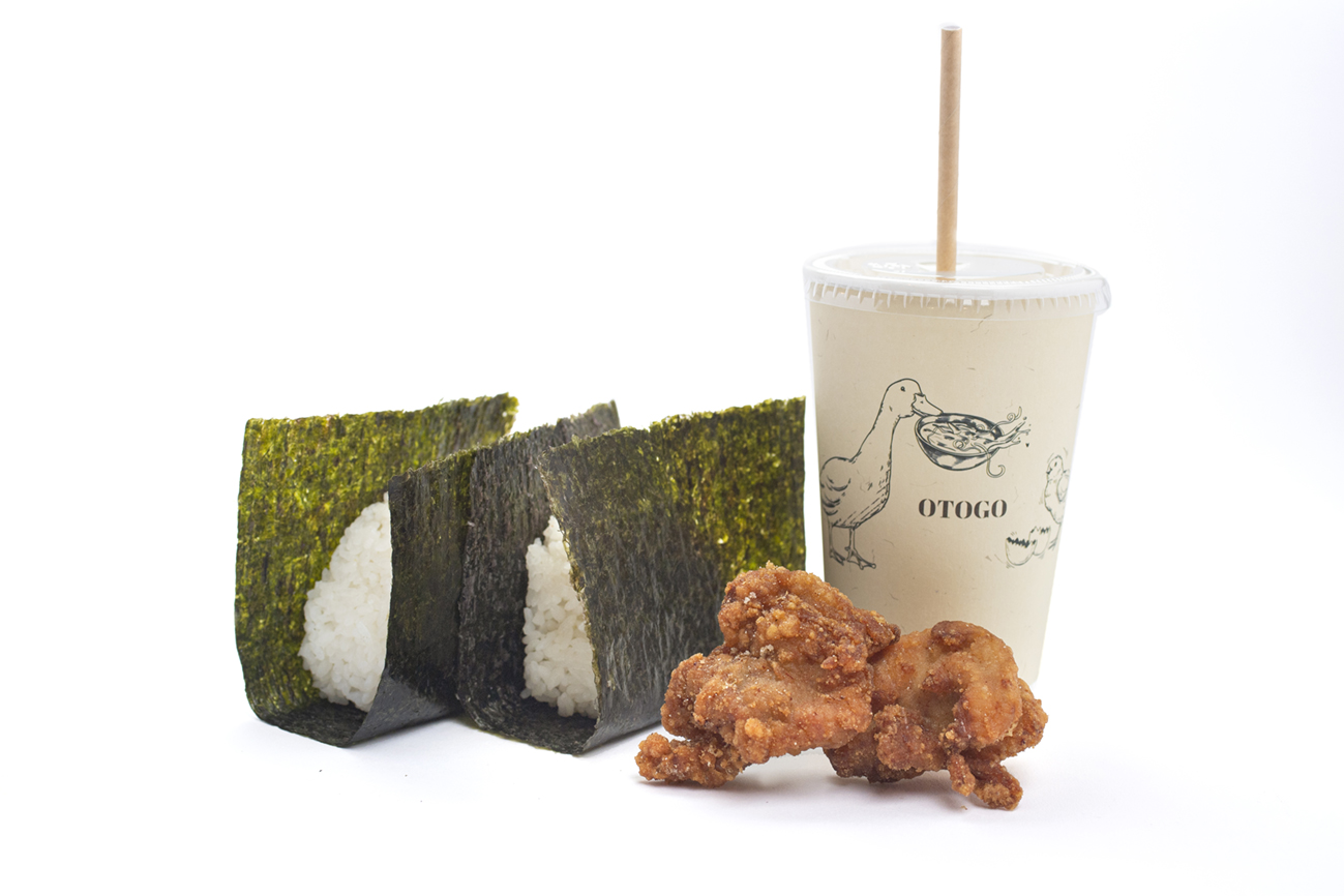 Otogo King Value Set — onigiri, karaage and craft drink